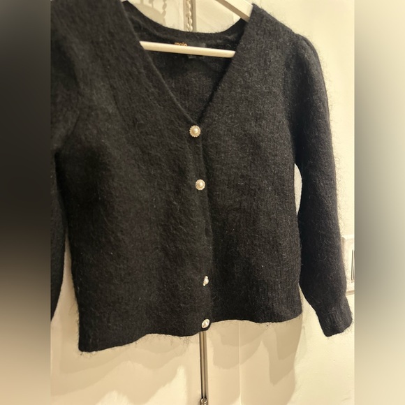 Maje | Embellished Black Cardigan Size 2‎ - Picture 9 of 15